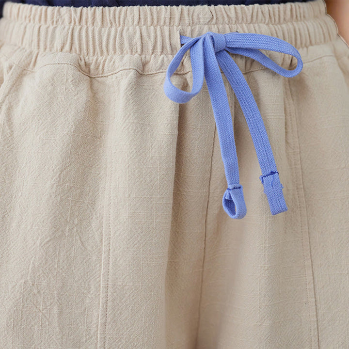 Buddha Stones Casual Plain Loose Rope Women's Cotton Linen Pants With Pockets - image 16