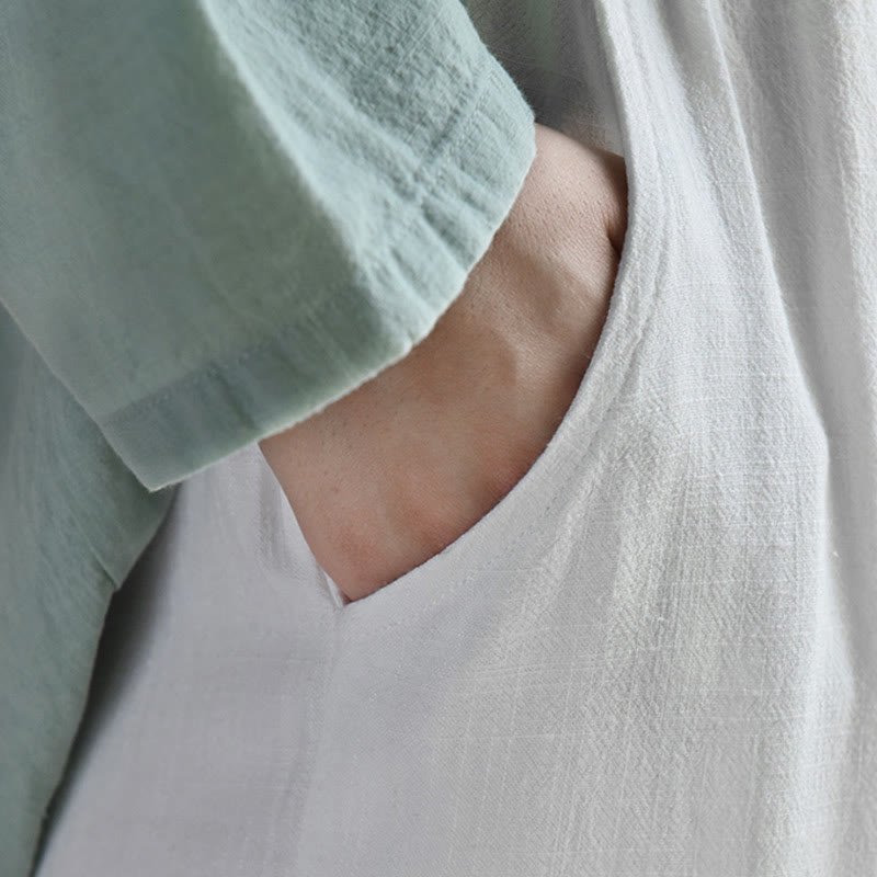 Buddha Stones Casual Plain Loose Women's Linen Pants With Pockets - image 11