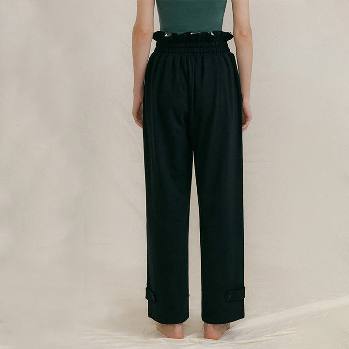 Buddha Stones Casual Buckle Loose Women's Spandex Pants With Pockets - image 11