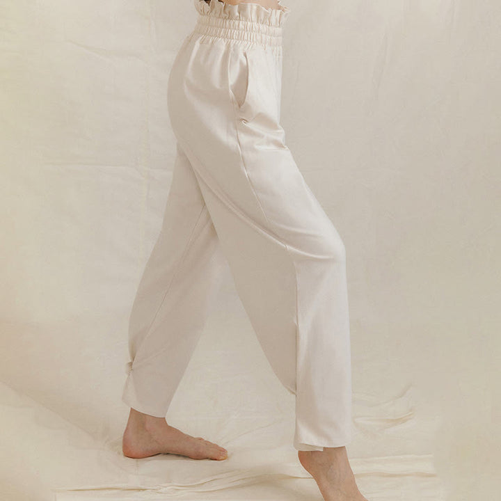 Buddha Stones Casual Buckle Loose Women's Spandex Pants With Pockets - image 20