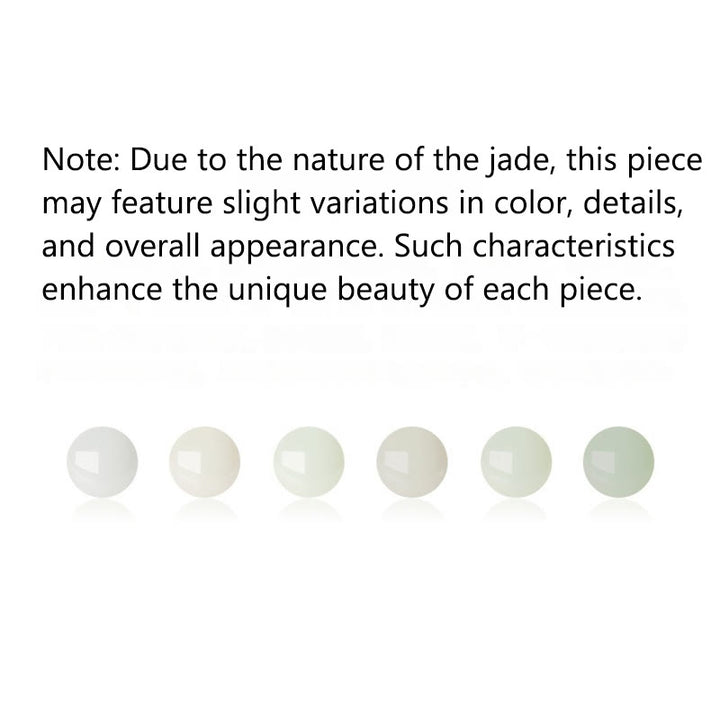 Buddha Stones 999 Sterling Silver Natural Hetian Jade Peace Buckle Peach Blossom Luck Bracelet - image 7