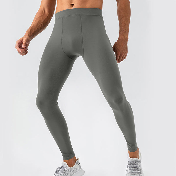 Buddha Stones Plain High Waist Elastic Breathable Sports Men's Leggings Pants - Gray - US/UK/AU44，EU54 (2XL) - image 11