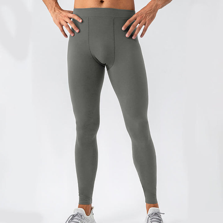 Buddha Stones Plain High Waist Elastic Breathable Sports Men's Leggings Pants - image 14