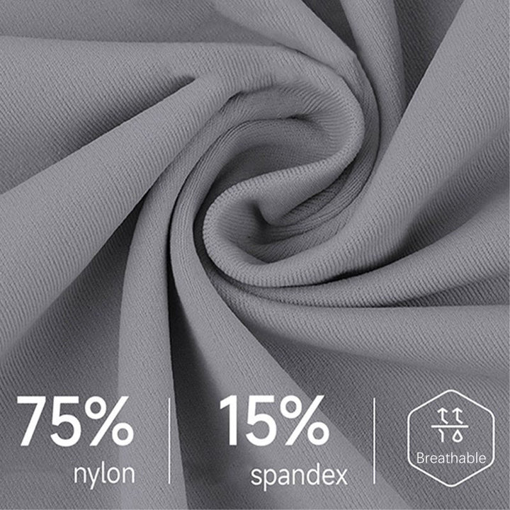 Buddha Stones Solid Color High Waist Elastic Breathable Sports Men's Leggings Pants With Back Zipper Pocket - image 5