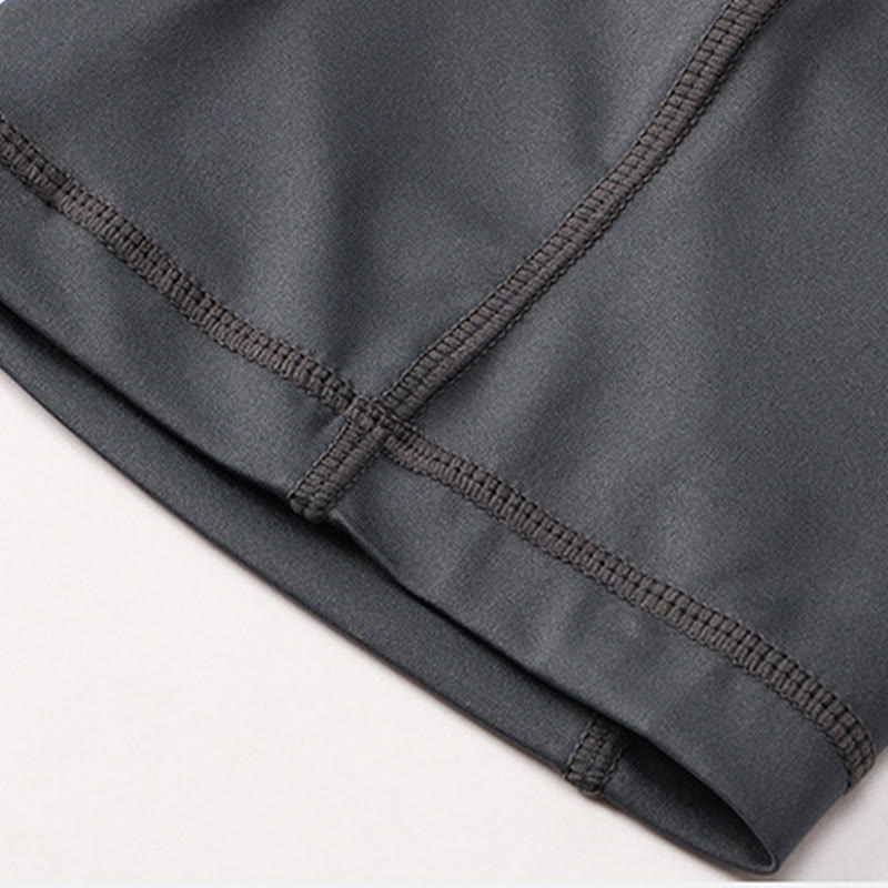 Buddha Stones Men's Tight Stretch High Elasticity Quick Dry Sports Shorts With Zipper Pockets - image 12