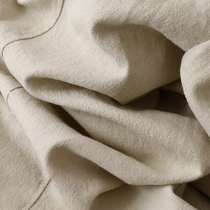 Buddha Stones Casual Plain 7-8 Length Women's Cotton Linen Harem Pants With Pockets - image 8