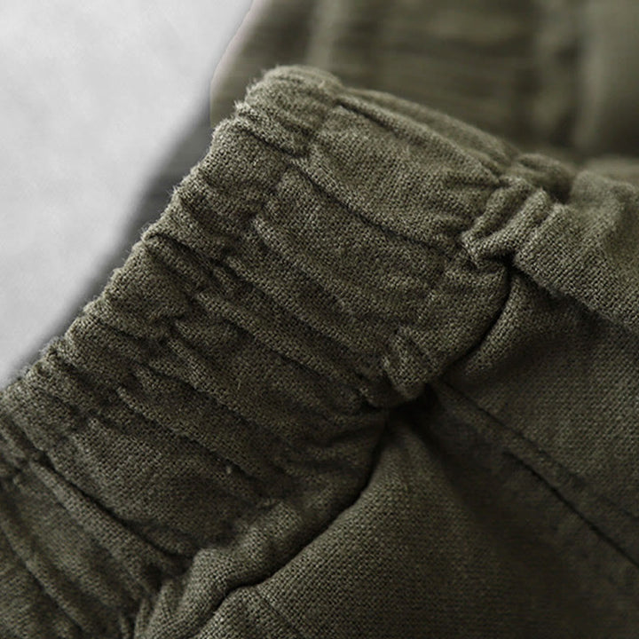 Buddha Stones Casual Plain 7-8 Length Women's Cotton Linen Harem Pants With Pockets - image 27