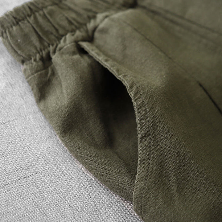 Buddha Stones Casual Plain 7-8 Length Women's Cotton Linen Harem Pants With Pockets - image 31