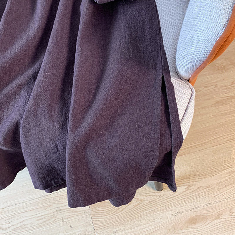 Buddha Stones Casual Women's Plain Frog-Button Stand Collar Design Long Sleeve Shirt - image 9