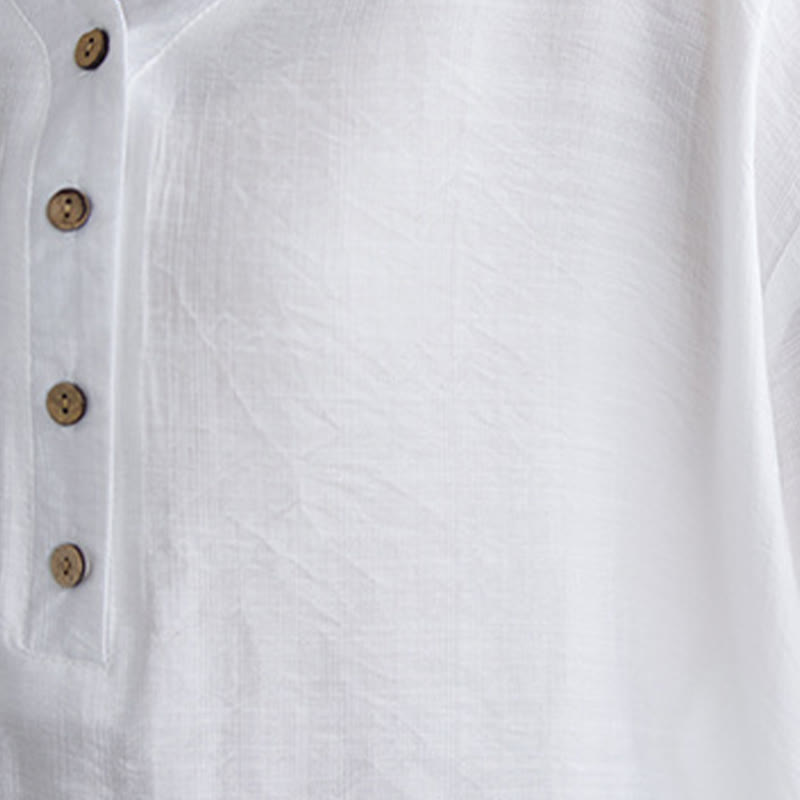 Buddha Stones Casual Plain Women's V-Neck Design Half Sleeve Viscose Shirt - image 7