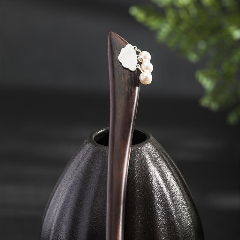 Buddha Stones 925 Sterling Silver Ebony Cloud Power Hairpin - image 4