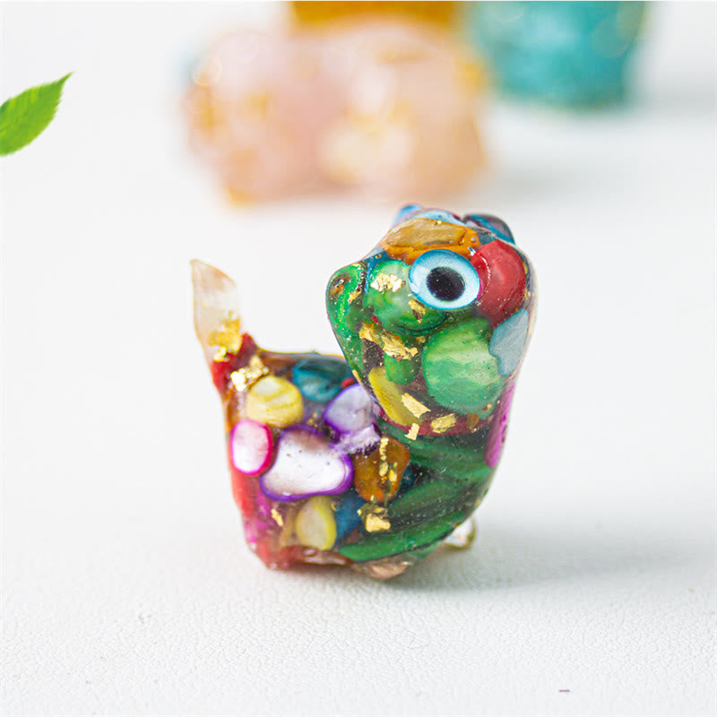 Buddha Stones Natural Crystal Turquoise Aquamarine Amethyst Cat Protection Decoration - Colored Shells - About 36*32*22mm - image 6