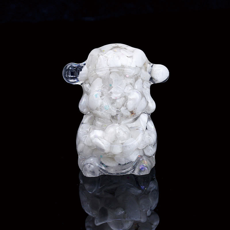 Buddha Stones God of Wealth Amethyst Crystal Resin Energy Fortune Home Decoration - White Crystal 5.6*4.7*3.5cm - image 36