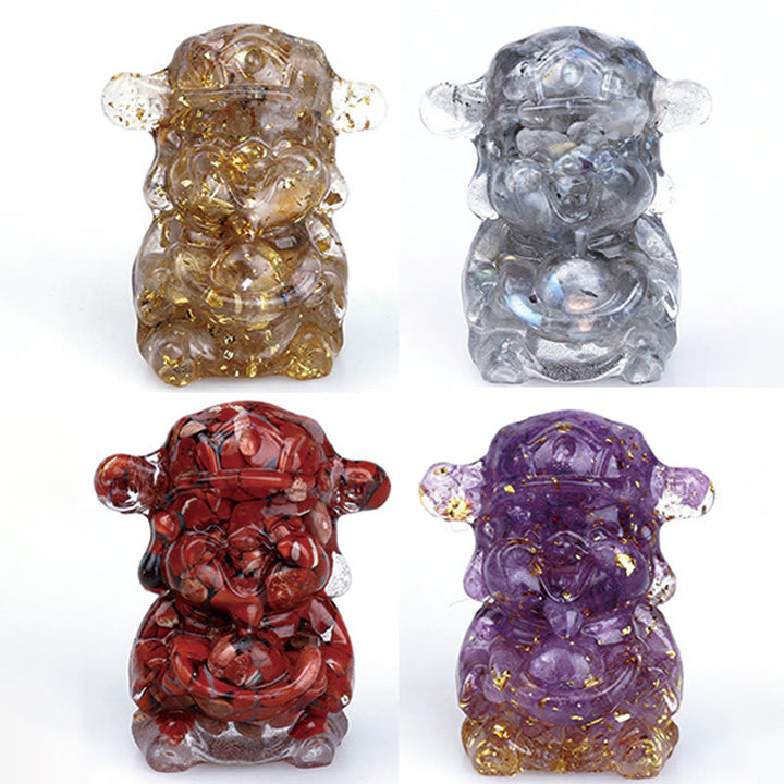 Buddha Stones God of Wealth Amethyst Crystal Resin Energy Fortune Home Decoration - image 21