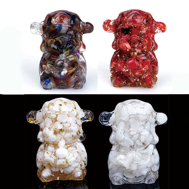 Buddha Stones God of Wealth Amethyst Crystal Resin Energy Fortune Home Decoration - image 32