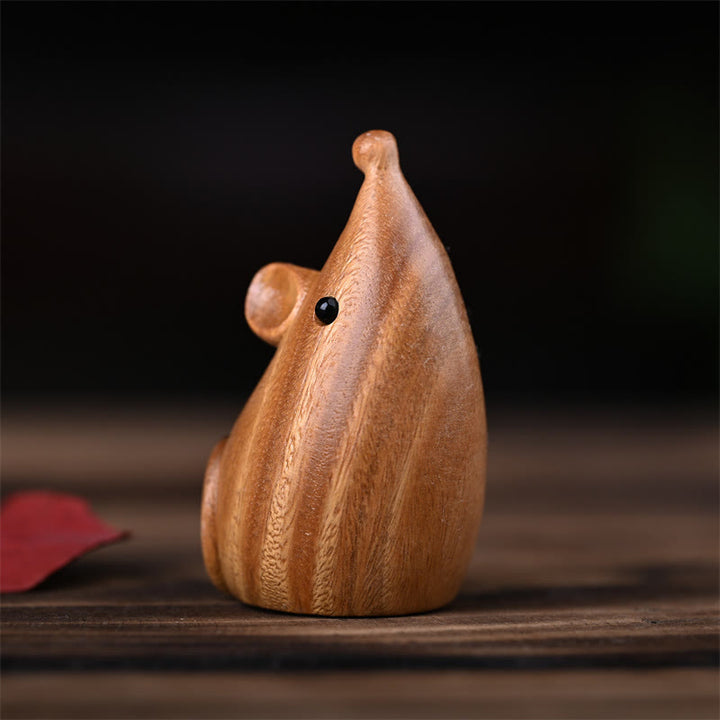 Buddha Stones Small Cat Mouse Green Sandalwood African Red Rosewood Peace Home Decoration - image 16