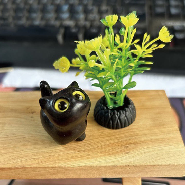 Buddha Stones Green Sandalwood Ebony Wood Sandalwood Small Leaf Red Sandalwood Mini Lucky Cat Peace Decoration - image 9