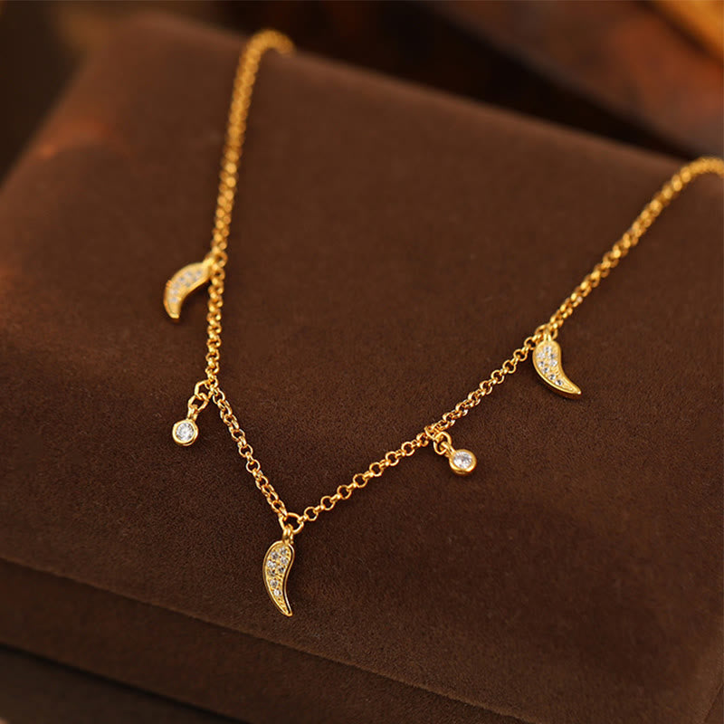 Buddha Stones 925 Sterling Silver Zircon Little Pepper Charm Protection Anklet - image 1