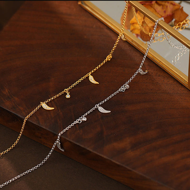 Buddha Stones 925 Sterling Silver Zircon Little Pepper Charm Protection Anklet - image 13