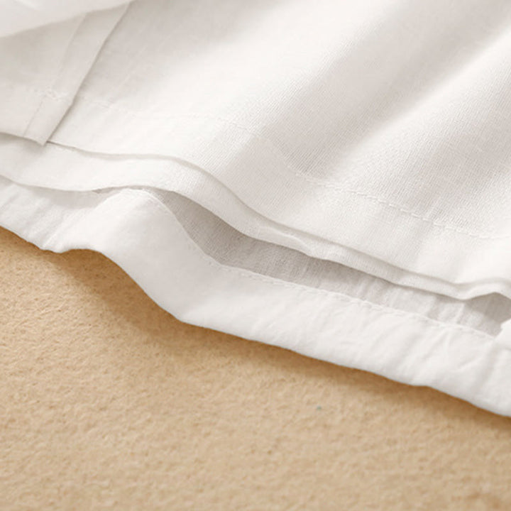 Buddha Stones Casual Plain Color Chinese Frog Button Cotton Linen Women's Wide Leg Pants - image 7