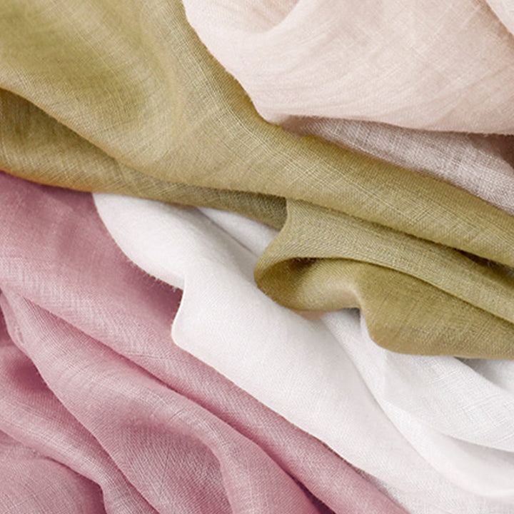 Buddha Stones Summer Embroidery Double Layer Cotton Linen Women's Wide Leg Pants With Pockets - image 33