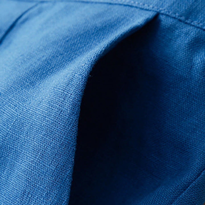 Buddha Stones Summer Casual Simple Design Linen Women's Wide Leg Pants With Zipper Pockets - image 19