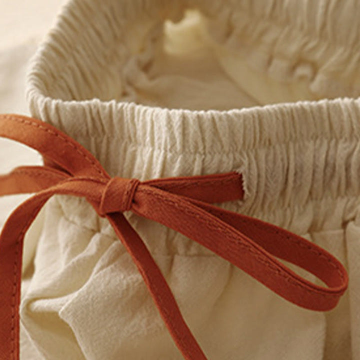 Buddha Stones Casual Simple Design Drawstring Split Cotton Linen Women's Wide Leg Pants With Pockets - image 8