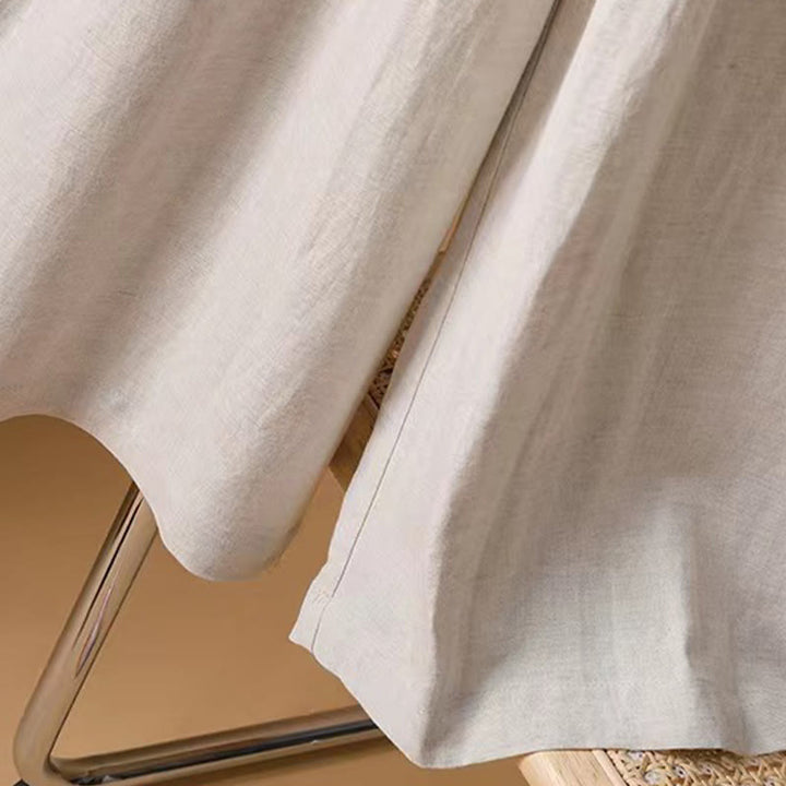 Buddha Stones Summer Casual Pure Color 7-8 Length Cotton Linen Women's Wide Leg Pants - image 23