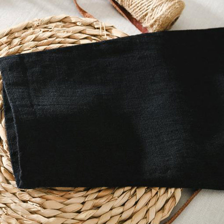 Buddha Stones Summer Casual Drawstring Ramie Linen Men's Pants With Pockets - image 12