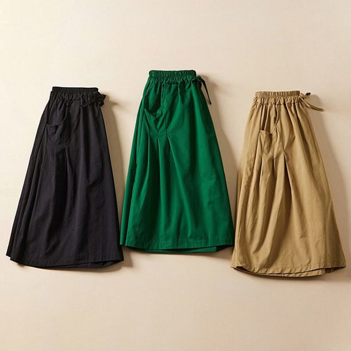 Buddha Stones Casual Solid Color Wrinkle Design Drawstring Cotton Women's Shorts With Pockets - image 10