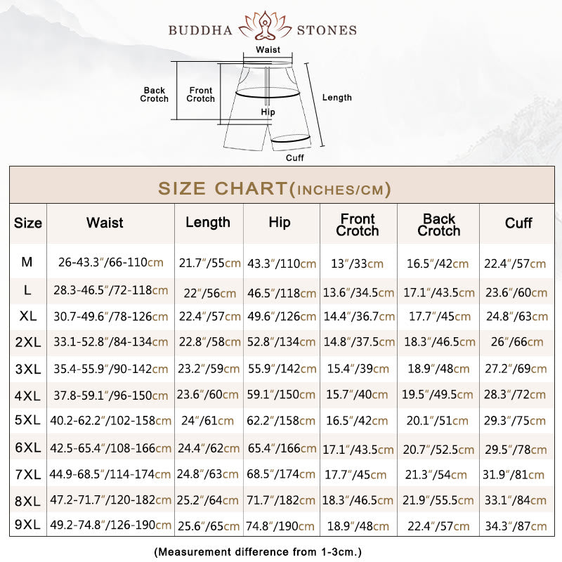 Buddha Stones Casual Solid Color Men's Straight Shorts With Pockets Cotton Shorts Men's Pants - image 4