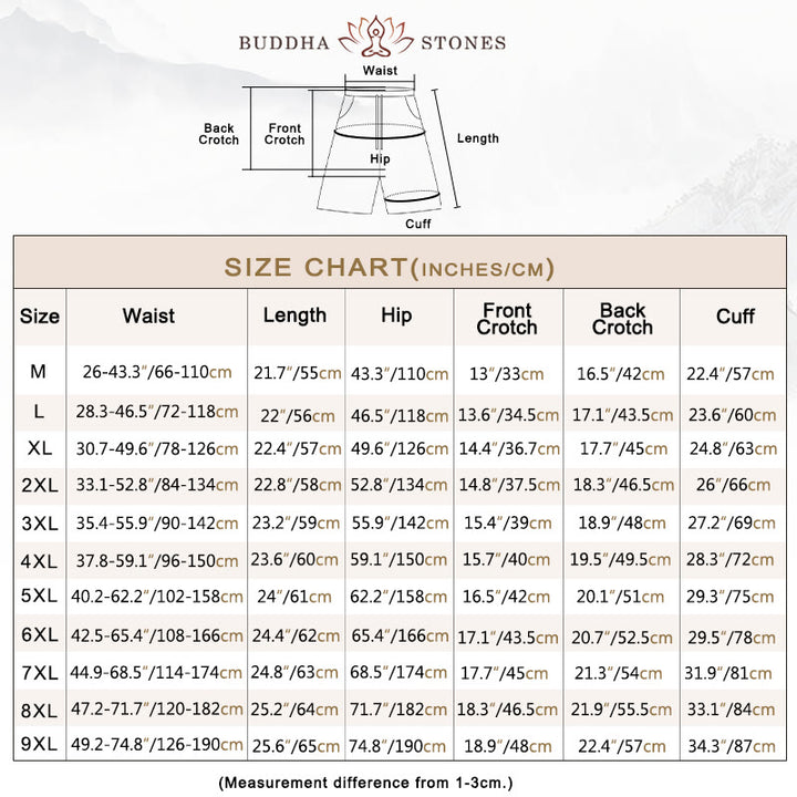 Buddha Stones Casual Solid Color Men's Straight Shorts With Pockets Cotton Shorts Men's Pants - image 4