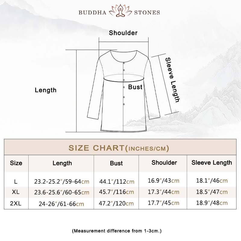 Buddha Stones Round Neck Casual Blouse Embroidery Long Sleeve Shirt Cotton Linen Top Women's Shirts - image 5