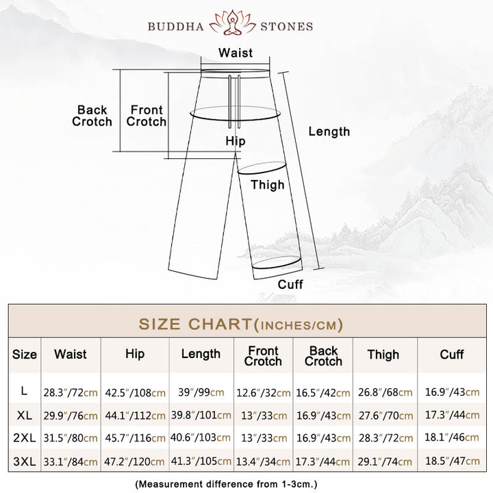 Buddha Stones 2Pcs Men's Tang Suit Koi Fish Pattern Frog-Button Long Sleeve Shirt Pants Set - image 6