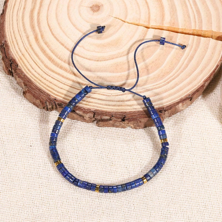 Buddha Stones Natural Lazurite Spacer Bead Positive Balance Bracelet