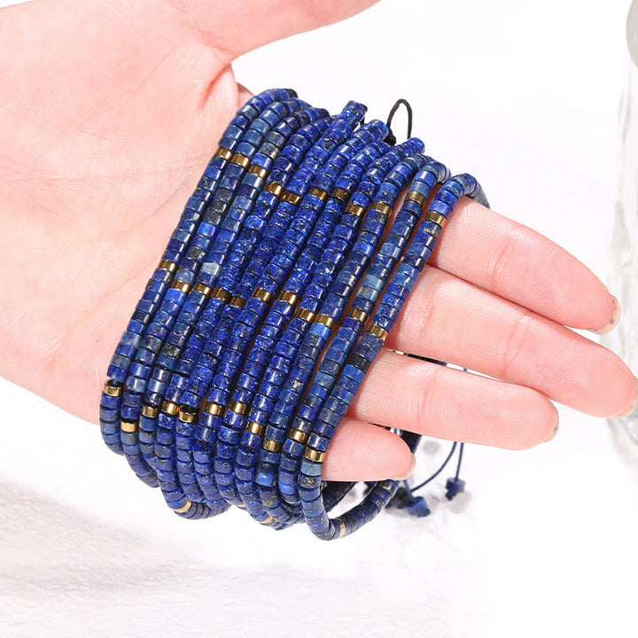 Buddha Stones Natural Lazurite Spacer Bead Positive Balance Bracelet