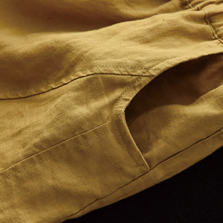 Buddha Stones Summer Casual Splicing Plain Design Women's Harem Pants With Pockets - image 7