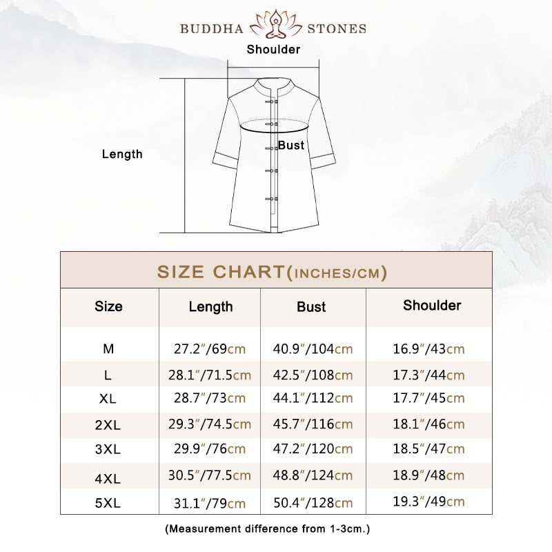 Buddha Stones Frog-Button Chinese Tang Suit Half Sleeve Crane Shirt Jacket Linen Men Clothing - image 4