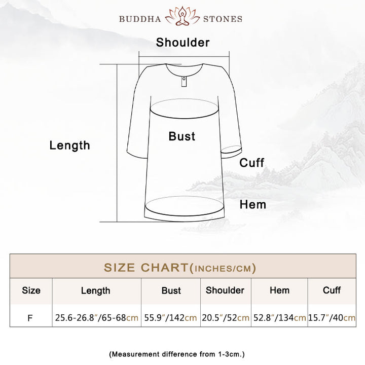 Buddha Stones Causal Half Sleeve Ramie Linen Cotton T-shirt Tee - image 3