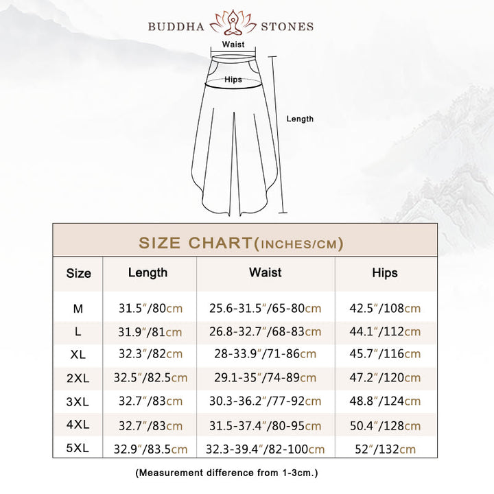 Buddha Stones Patchwork Design Drawstring Cotton Men's Cropped Pants With Pockets - image 3
