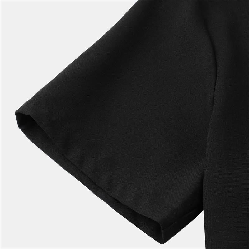 Buddha Stones Summer Men's Button Plain Short Sleeve Shirt With Pocket - image 10