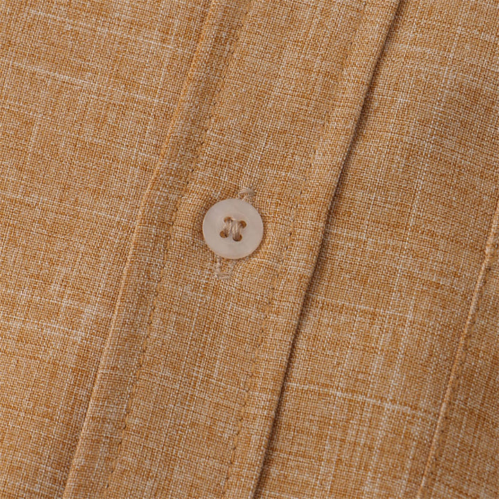 Buddha Stones Summer Men's Button Plain Short Sleeve Shirt With Pocket - image 25