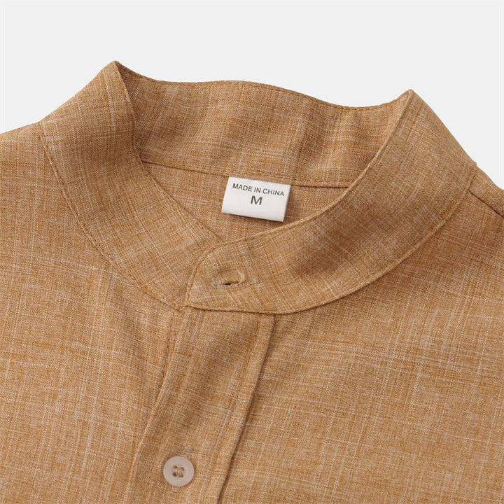 Buddha Stones Summer Men's Button Plain Short Sleeve Shirt With Pocket - image 24