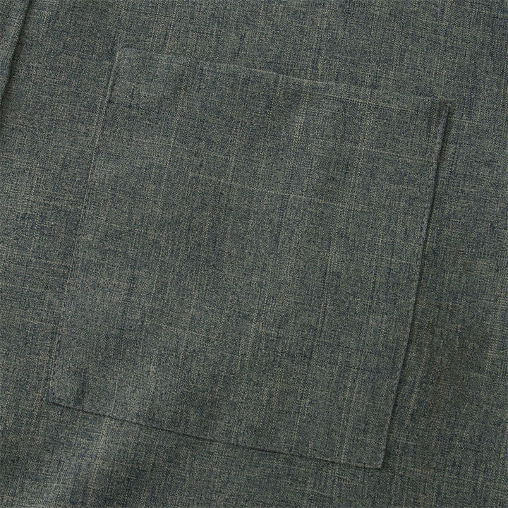 Buddha Stones Summer Men's Button Plain Short Sleeve Shirt With Pocket - image 33