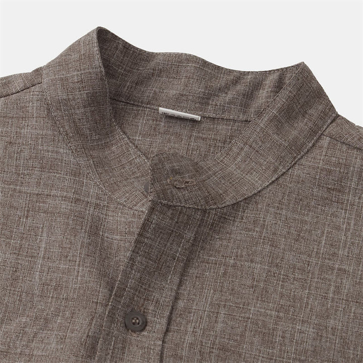 Buddha Stones Summer Men's Button Plain Short Sleeve Shirt With Pocket - image 37