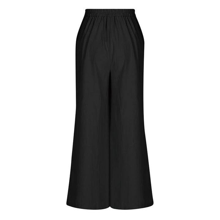 Buddha Stones Retro Casual High Waist Cotton Women's Wide Leg Pants With Pockets - image 5