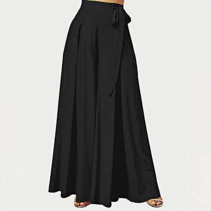 Buddha Stones Spring Casual Retro Plain Drawstring Women's Wide Leg Pants With Pockets - Black - US14，UK/AU18，EU46 (2XL) - image 7