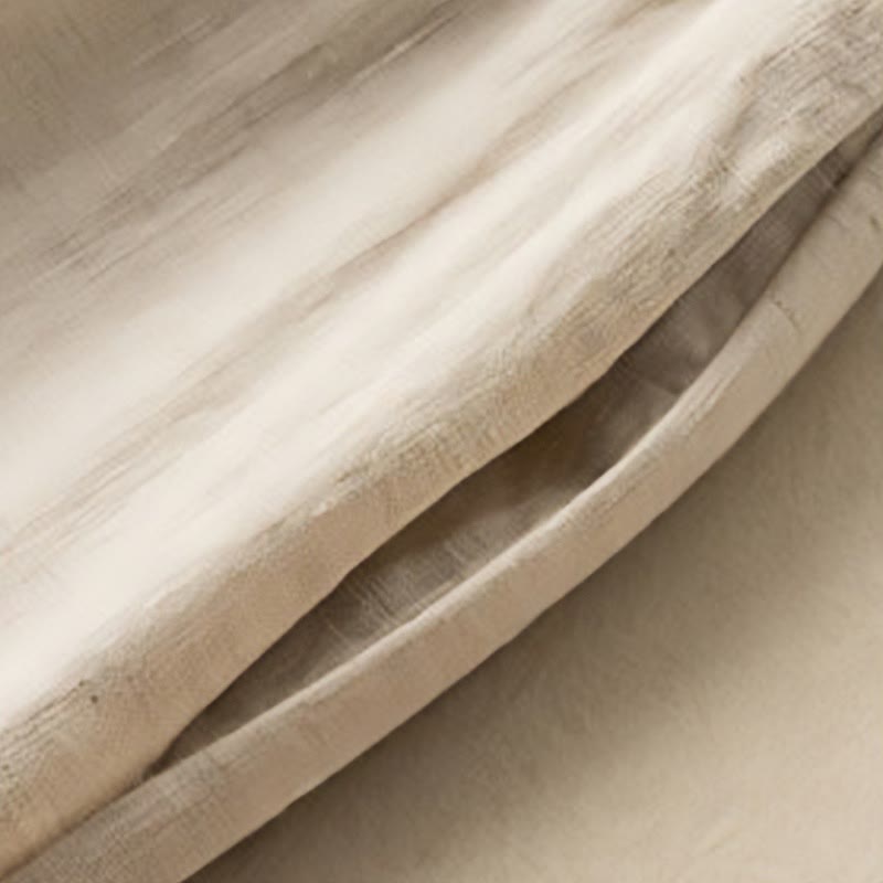 Buddha Stones Casual Embroidery Bohemian Pattern Drawstring Cotton Linen Women's Wide Leg Pants With Pockets - image 3