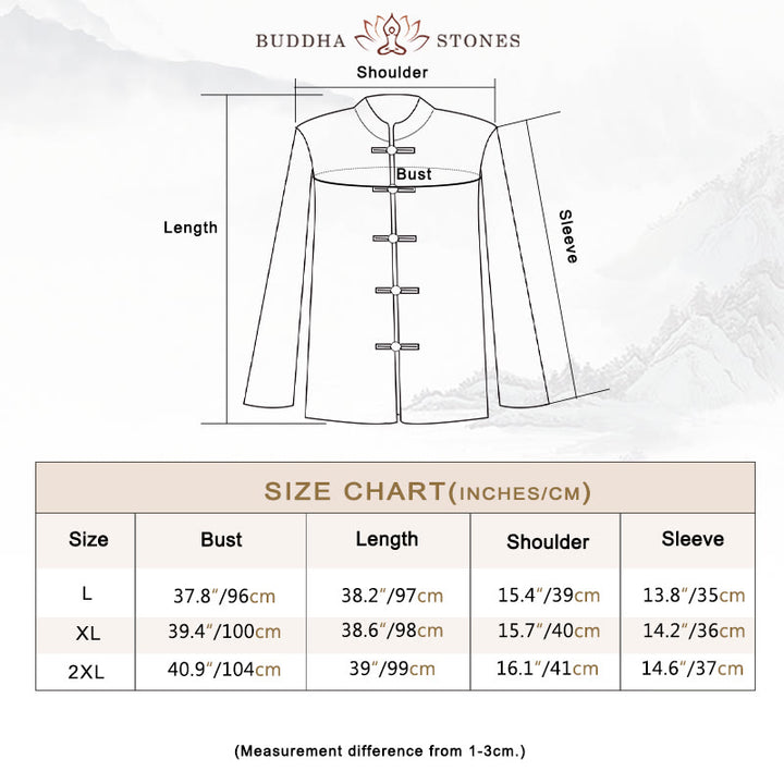 Buddha Stones Women's Flower Embroidery Frog-Button Shirt Dress Wide Leg Pants