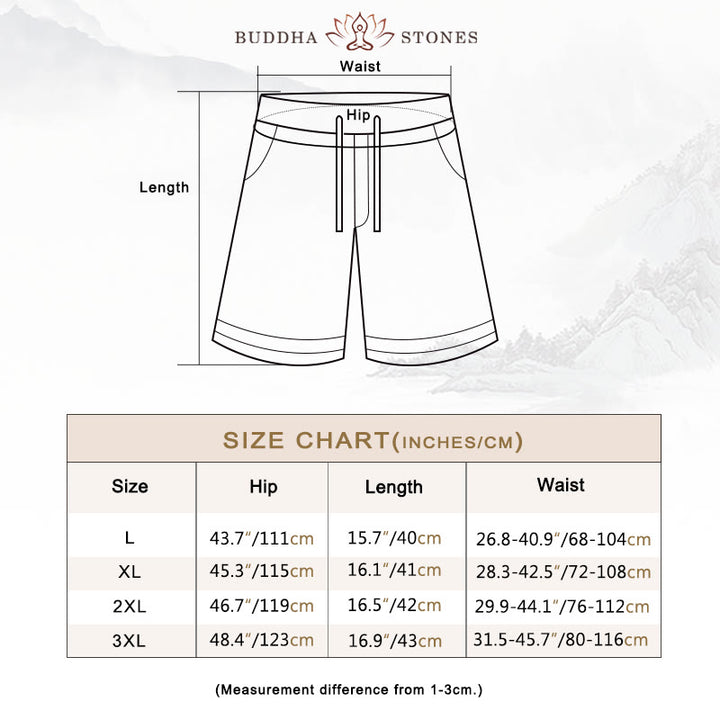 Buddha Stones Plain Color Bottom Hollow Lace Design Lace-up Cotton Linen Women's Shorts With Pockets